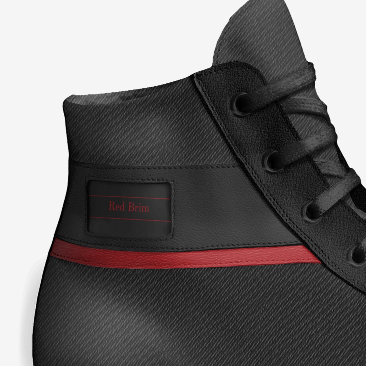 Red Brim custom made in Italy shoes by Facts Only | Detail view