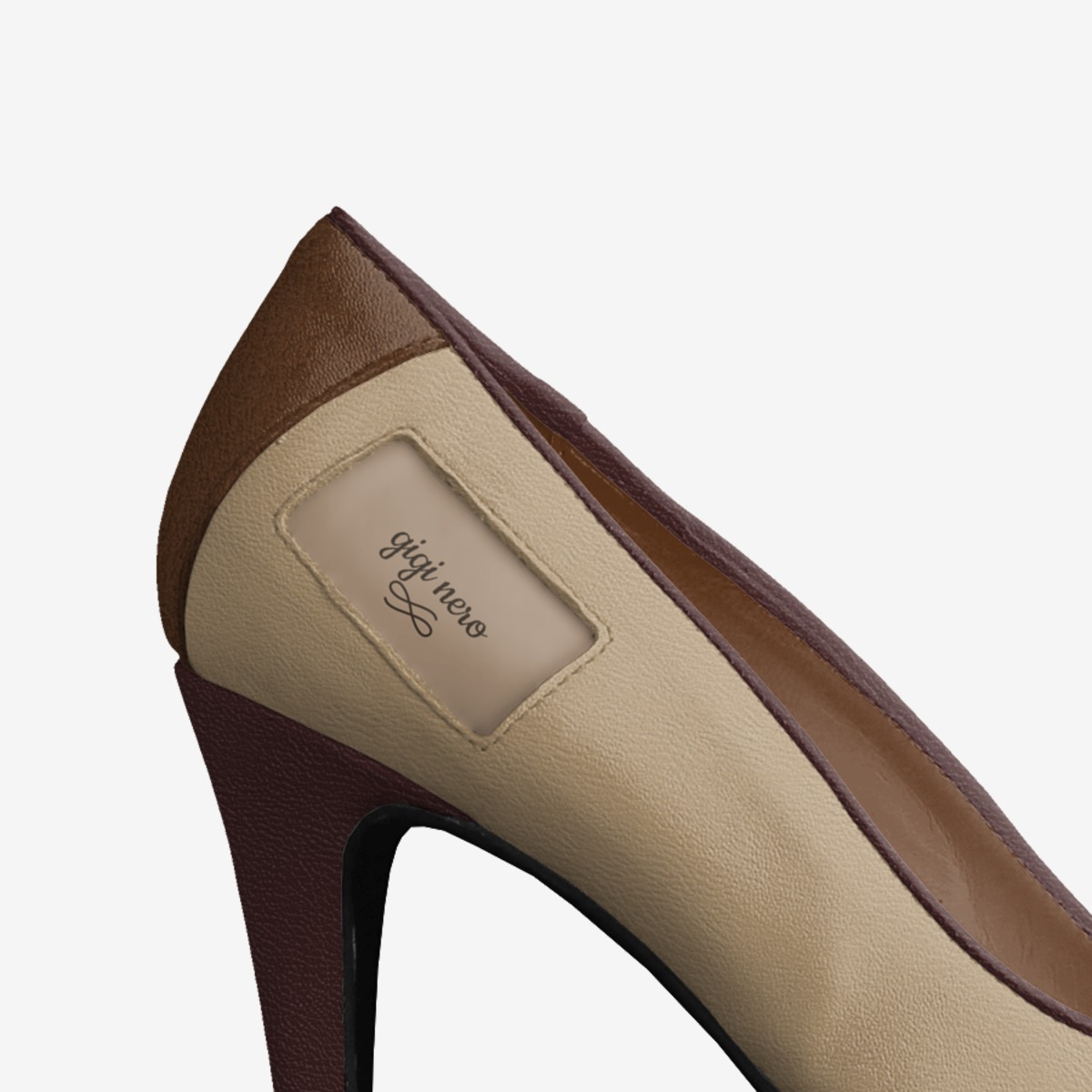 gigi nero custom made in Italy shoes by Gina Vernon | Detail view
