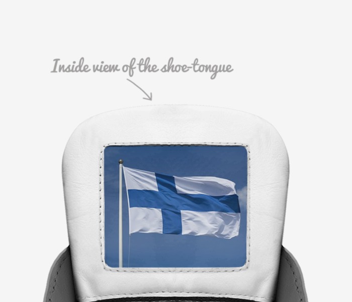Vic's Finland  custom made in Italy shoes by Brayden Murphy | Tongue view