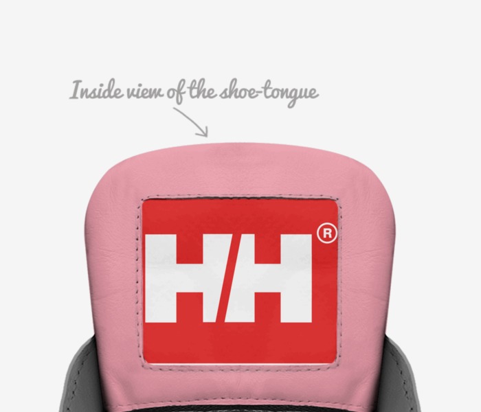 HH custom made in Italy shoes by Hafsa Hassan | Tongue view