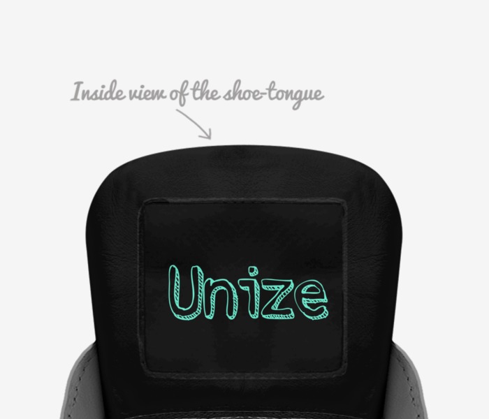 UNIZE custom made in Italy shoes by Atoo Atoo | Tongue view