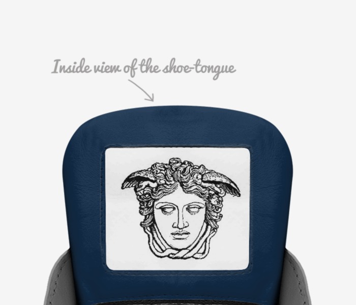 Dios custom made in Italy shoes by Jonathan Andre Cowley | Tongue view