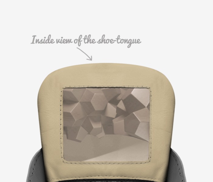 Tselites custom made in Italy shoes by Thomas Shoemaker | Tongue view