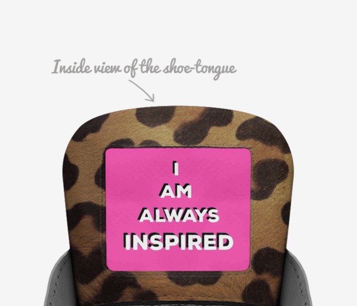 Inspire custom made in Italy shoes by Ambrosia Sullivan | Tongue view