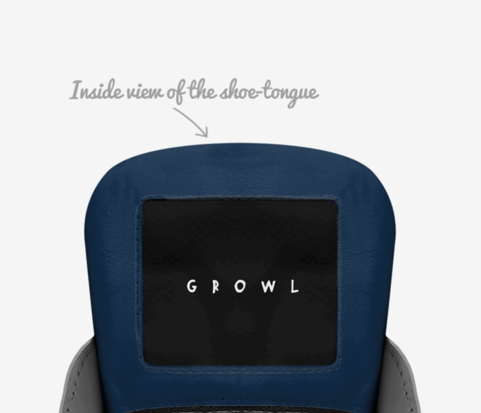 Frosty custom made in Italy shoes by Allie | Tongue view