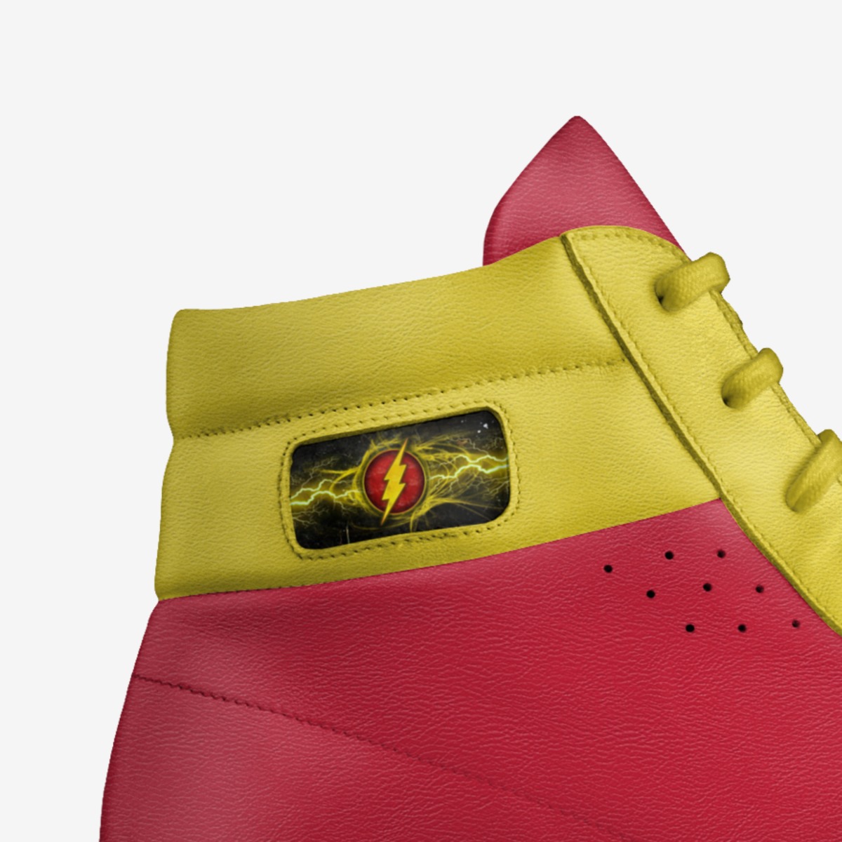 Barry Allen custom made in Italy shoes by Brittyn | Detail view