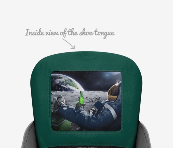 Out Of This World custom made in Italy shoes by Jacob Mayron King | Tongue view