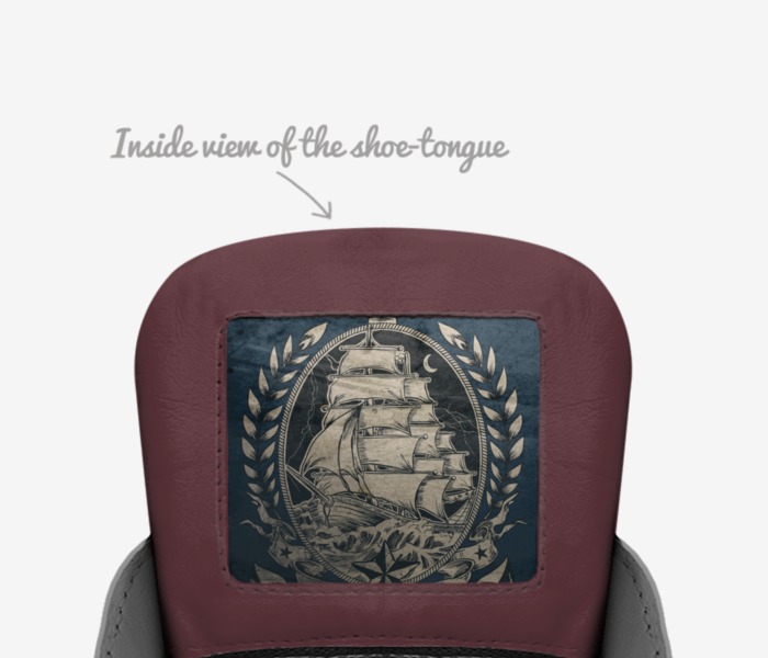 Lost at Sea v1 custom made in Italy shoes by Jacob Mayron King | Tongue view