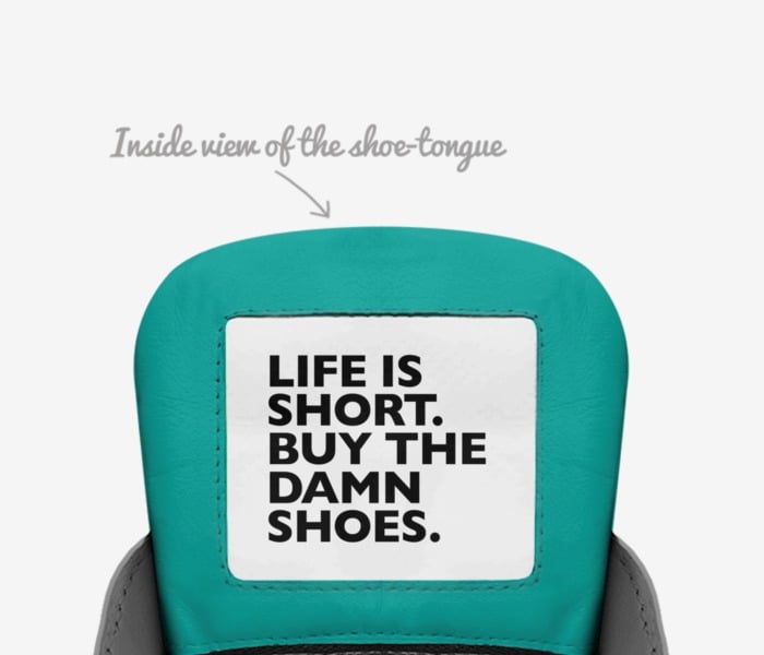 kiki custom made in Italy shoes by Bruce Anderson | Tongue view