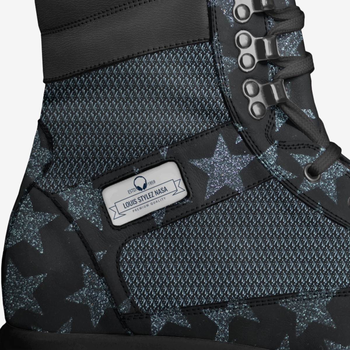 Louis Stylez NASA  custom made in Italy shoes by Troy Taylor | Detail view