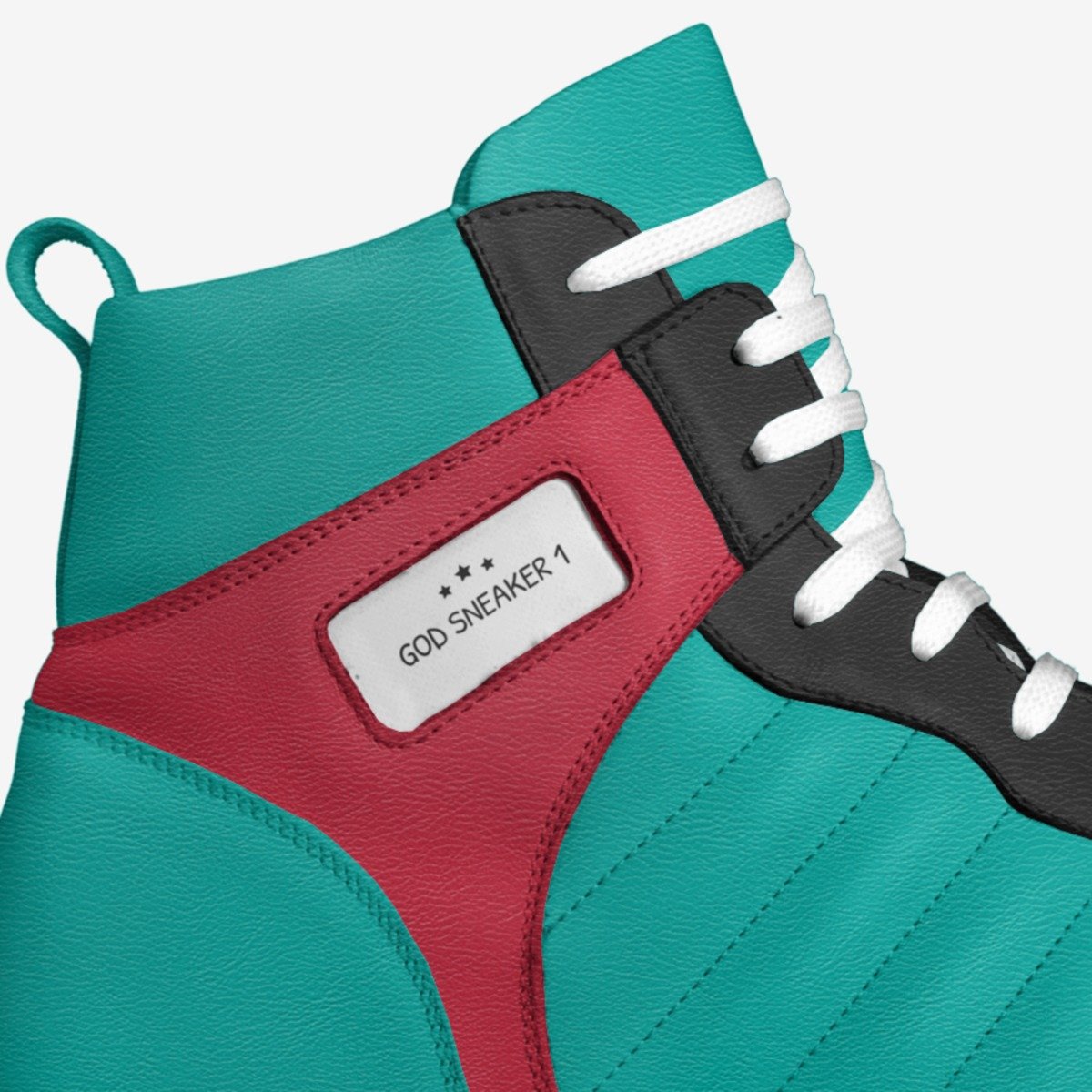 God Sneaker 1 custom made in Italy shoes by Corey Fields | Detail view