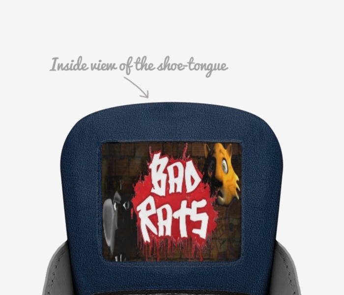 Bad Rats custom made in Italy shoes by Angus Mcnamara | Tongue view