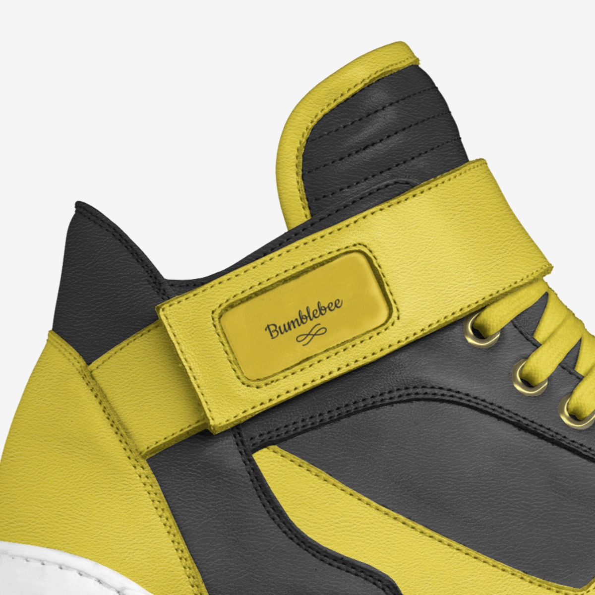 Bumblebee custom made in Italy shoes by Jonathon Pyanowski | Detail view