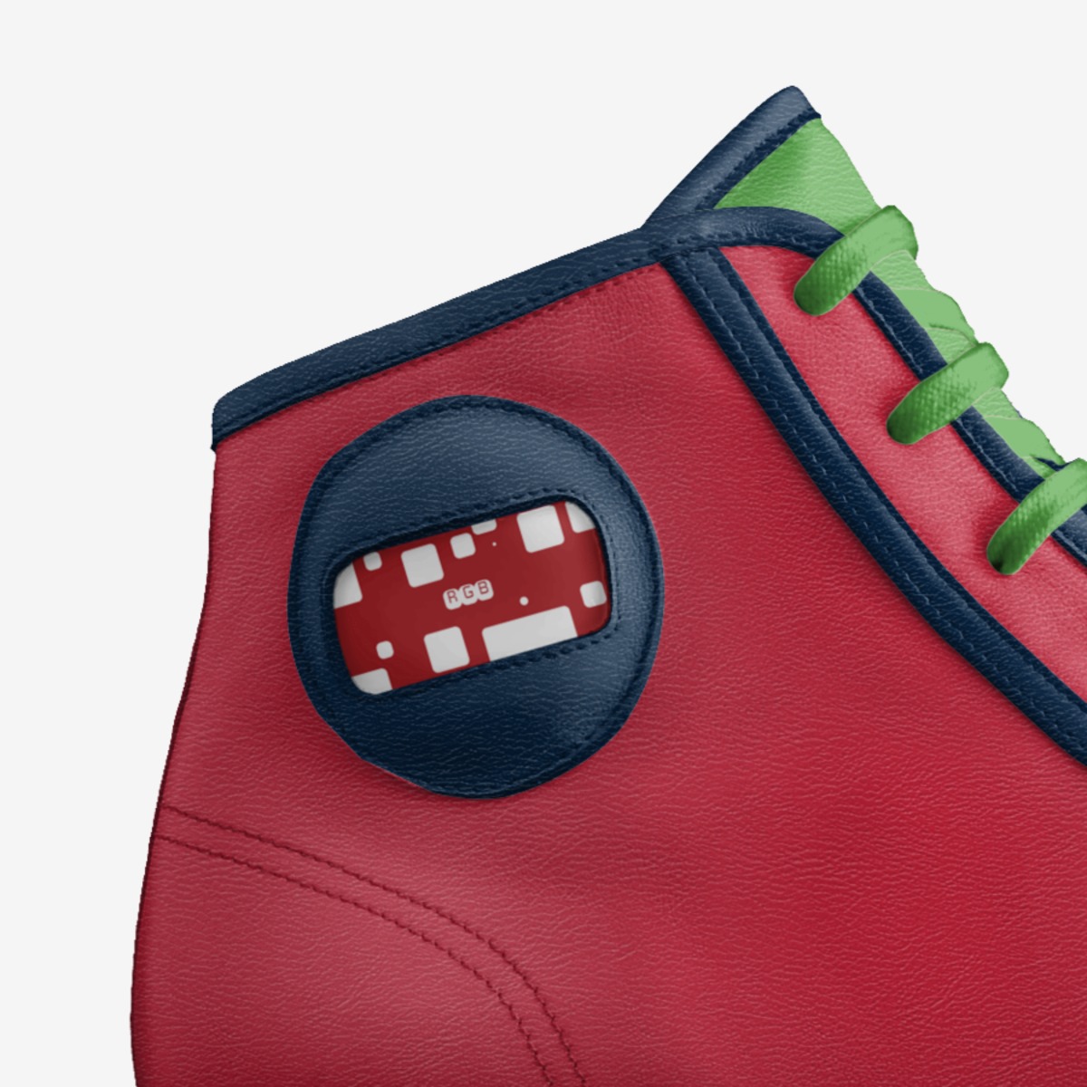 RGB custom made in Italy shoes by Nikhil Shinde | Detail view