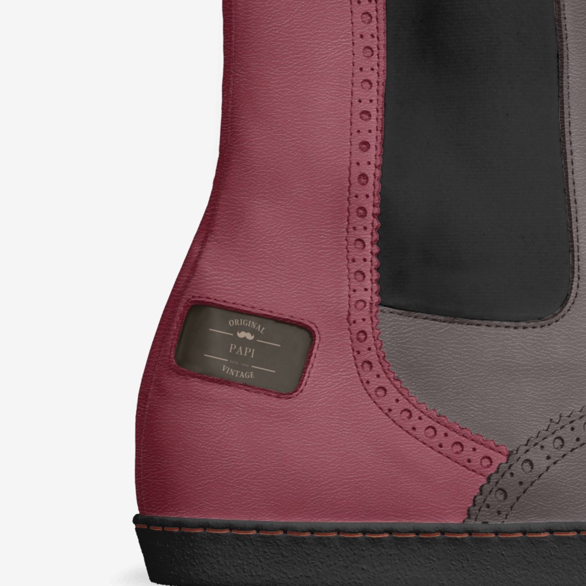 Papi custom made in Italy shoes by Jaelyn Givens | Detail view