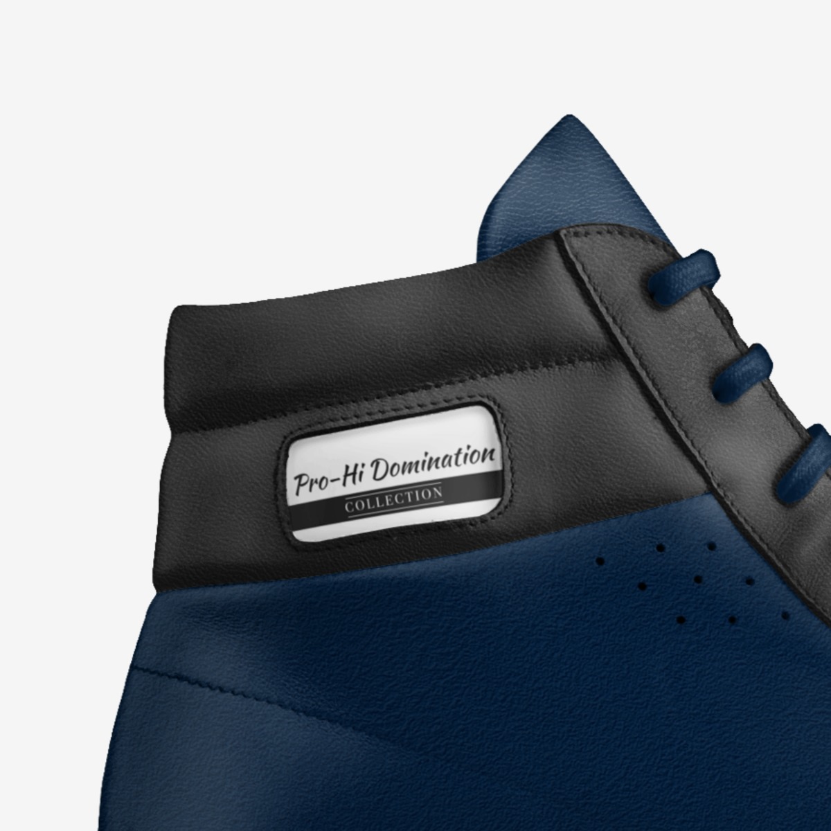 Pro-Hi Domination custom made in Italy shoes by Poop Man | Detail view