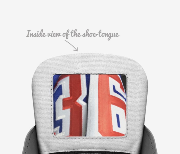 Jk kicks custom made in Italy shoes by Jk | Tongue view