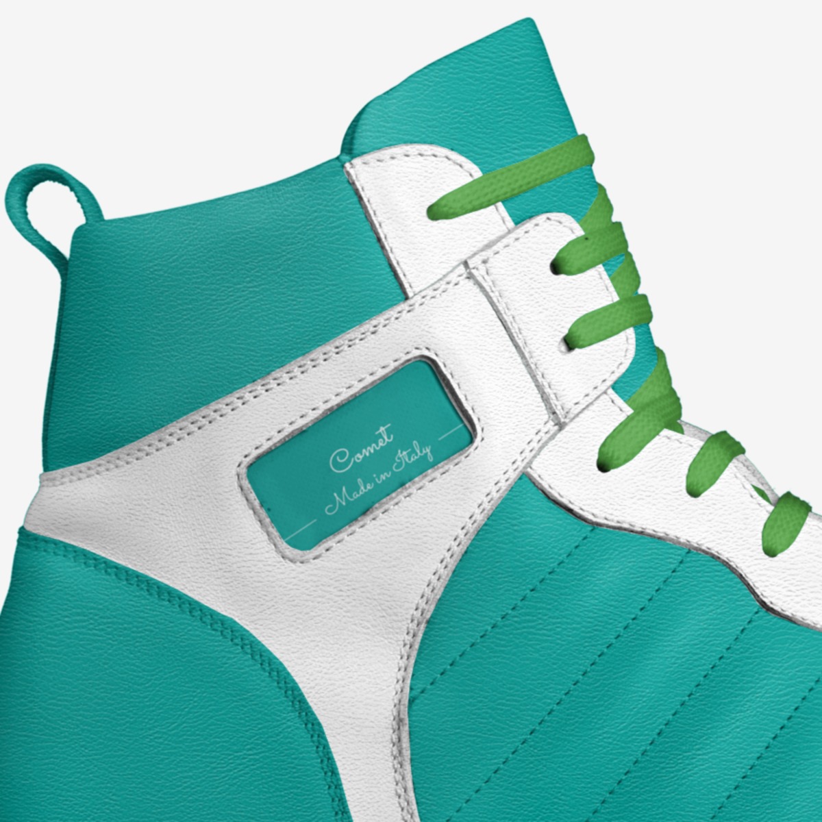 Comet custom made in Italy shoes by Kylie Tomofeeva | Detail view