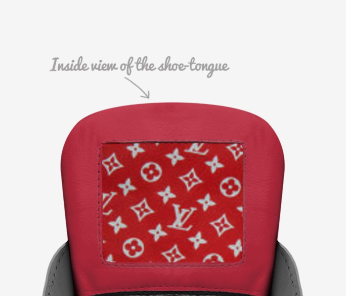 xmflash custom made in Italy shoes by Xander Mcguire | Tongue view