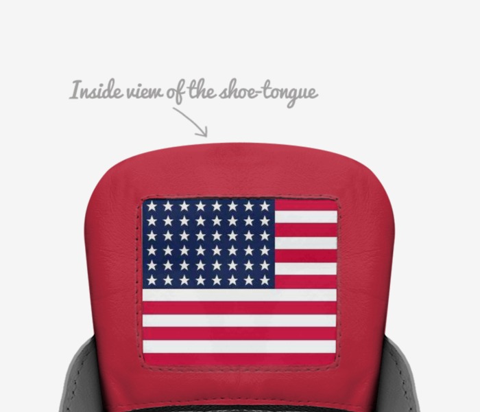 America custom made in Italy shoes by Kayla | Tongue view