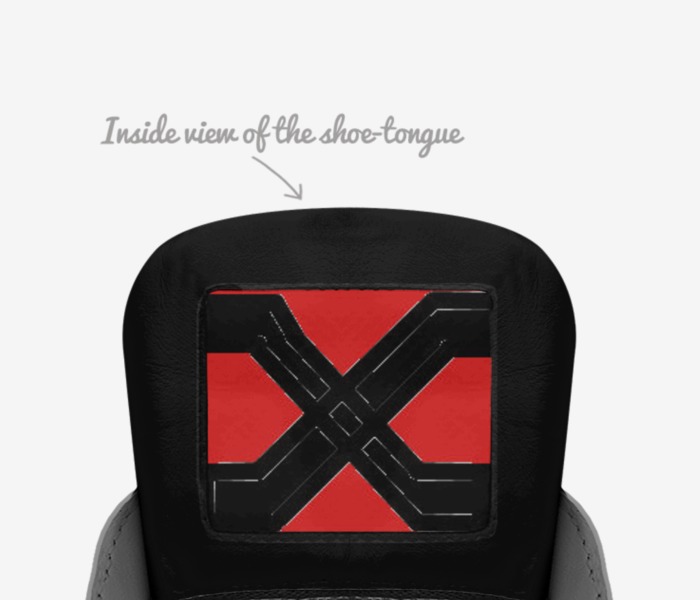 xshoes custom made in Italy shoes by Joshua Bailey | Tongue view