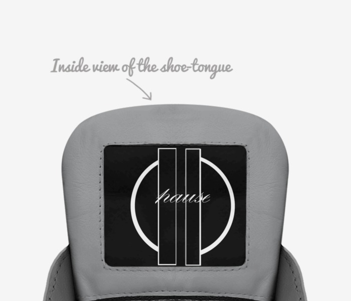 pause custom made in Italy shoes by Yaritzy Gonzalez | Tongue view
