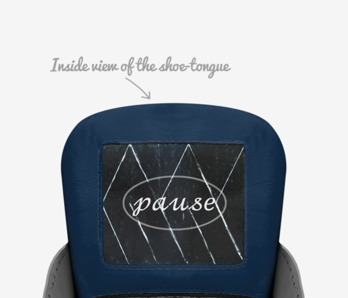 pause custom made in Italy shoes by Yaritzy Gonzalez | Tongue view