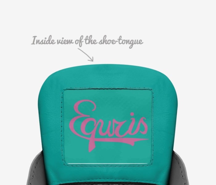 Equris custom made in Italy shoes by Deante Howard | Tongue view