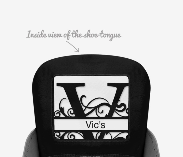 vics crew custom made in Italy shoes by Brayden Murphy | Tongue view