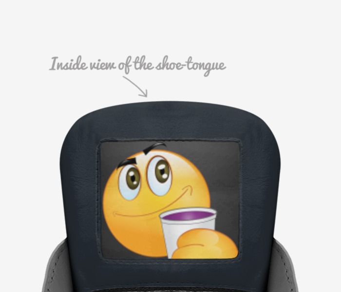 Lean Money custom made in Italy shoes by Doughboy God | Tongue view
