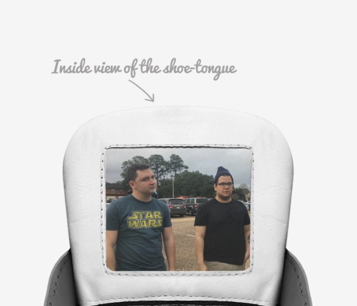 brudge bros custom made in Italy shoes by Stevie Bears | Tongue view