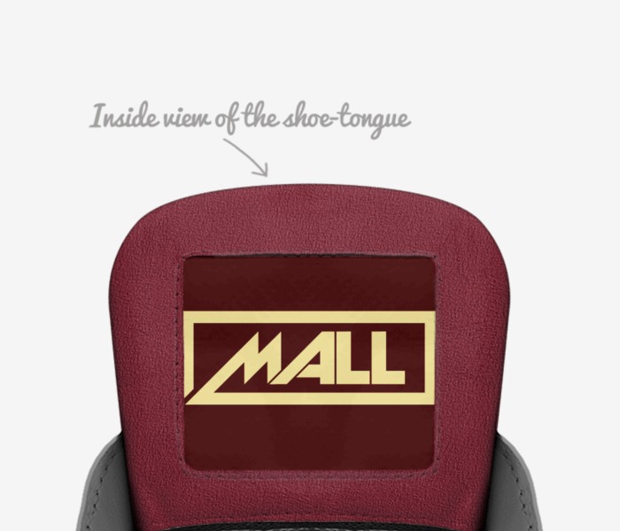 Just Mall custom made in Italy shoes by Jamal Foster | Tongue view