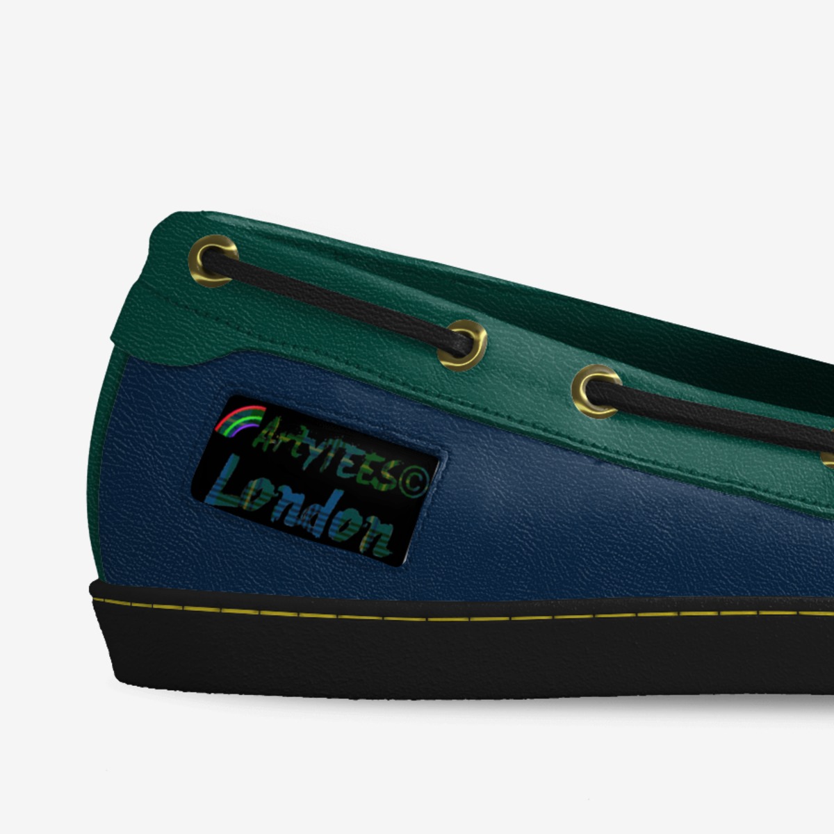 Arty TARTAN loafer custom made in Italy shoes by Clare Johnston | Detail view