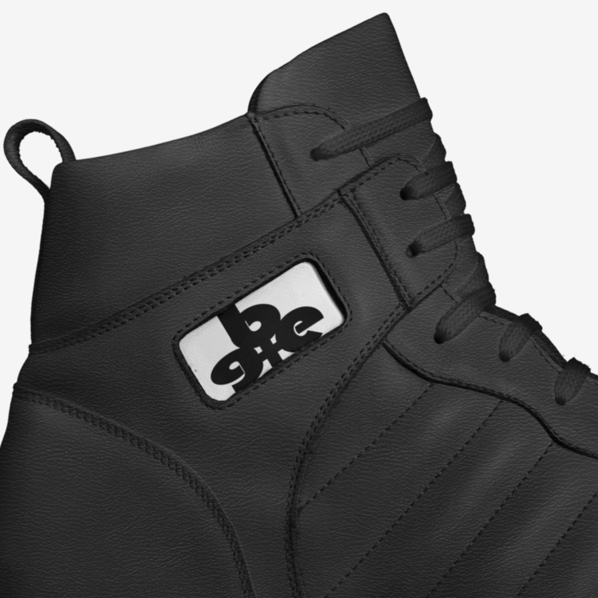 AllBlack Silver custom made in Italy shoes by Being Great Every Day | Detail view