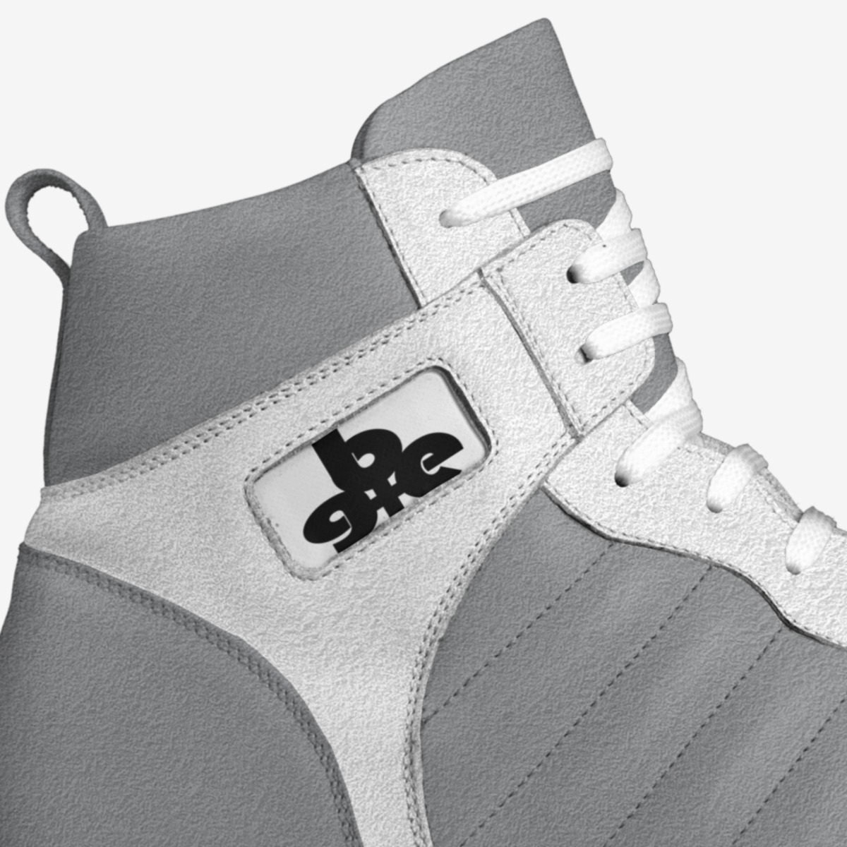 Concrete White SJ1 custom made in Italy shoes by Being Great Every Day | Detail view