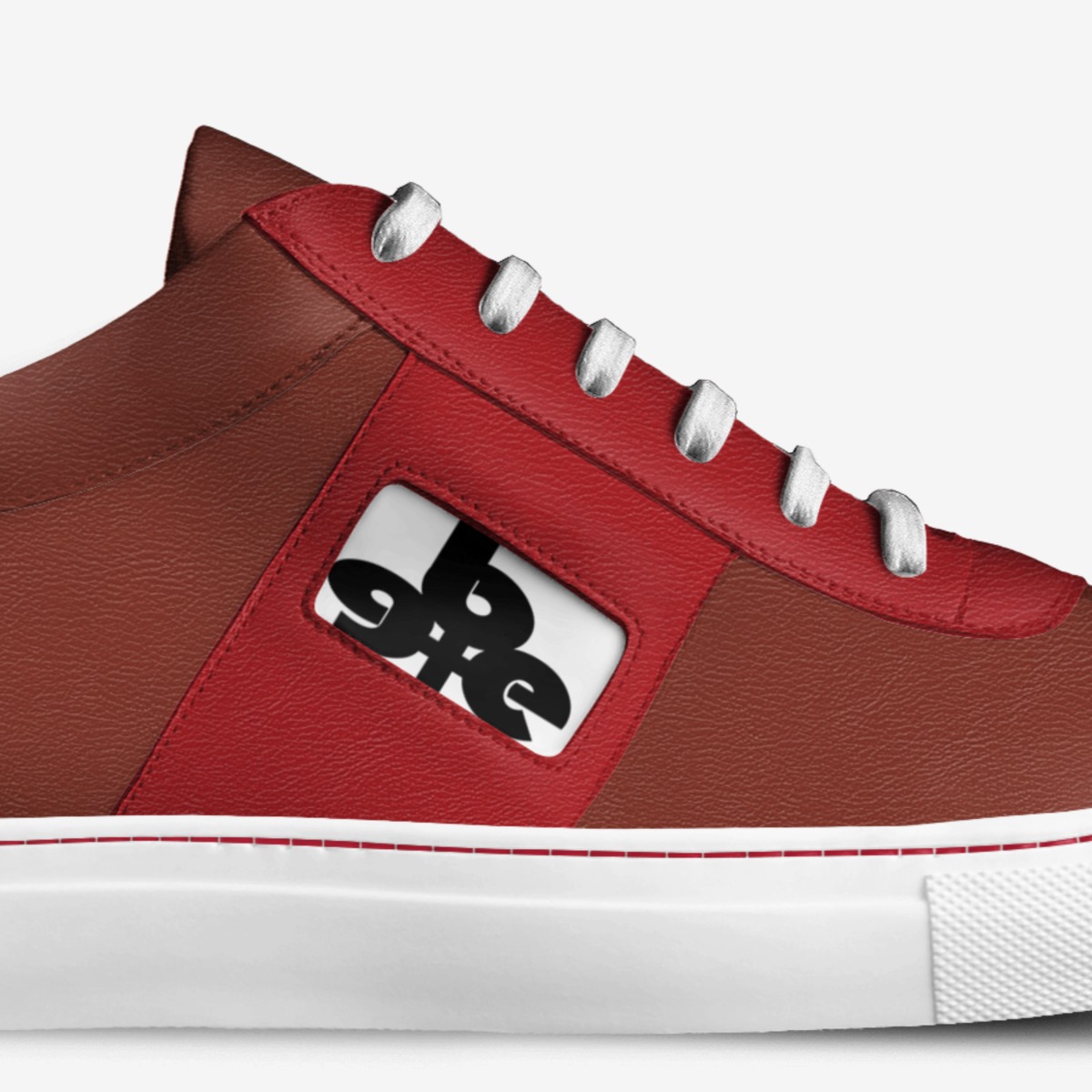 Red Targa custom made in Italy shoes by Being Great Every Day | Detail view