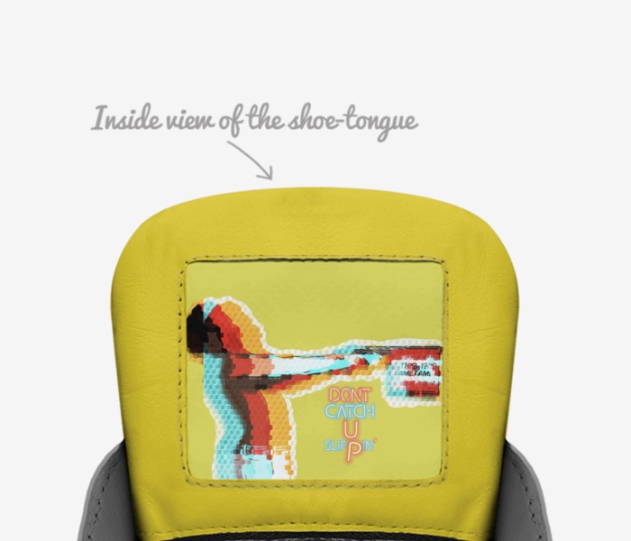 This is America  custom made in Italy shoes by Macky Suson | Tongue view
