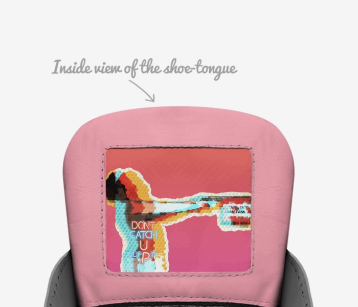 This is America custom made in Italy shoes by Macky Suson | Tongue view