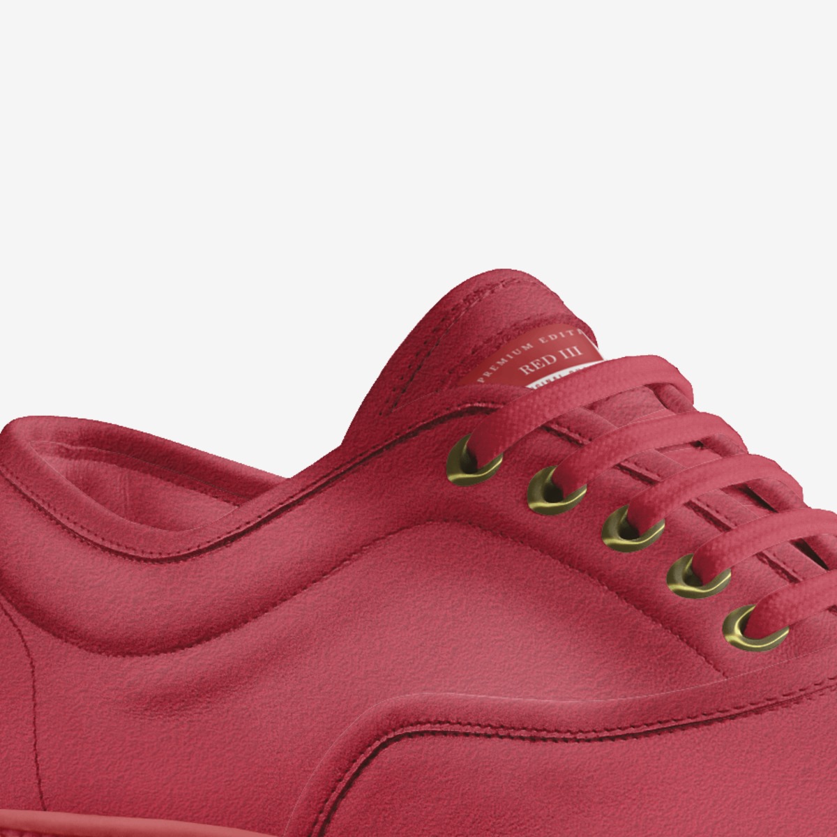 Red III custom made in Italy shoes by Facts Only | Detail view