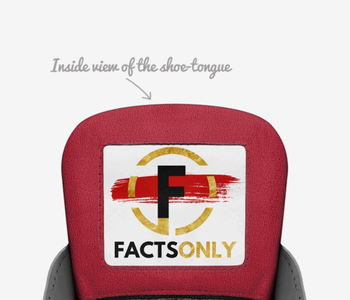 Red III custom made in Italy shoes by Facts Only | Tongue view