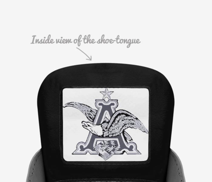 Mystiquex Xstar custom made in Italy shoes by Arely Ghigliotty | Tongue view