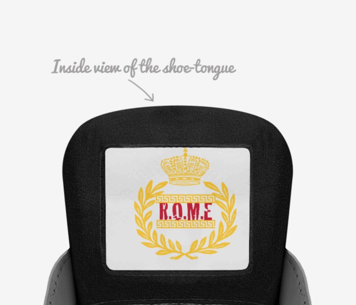 R.O.M.E  custom made in Italy shoes by Romello L Haynes | Tongue view