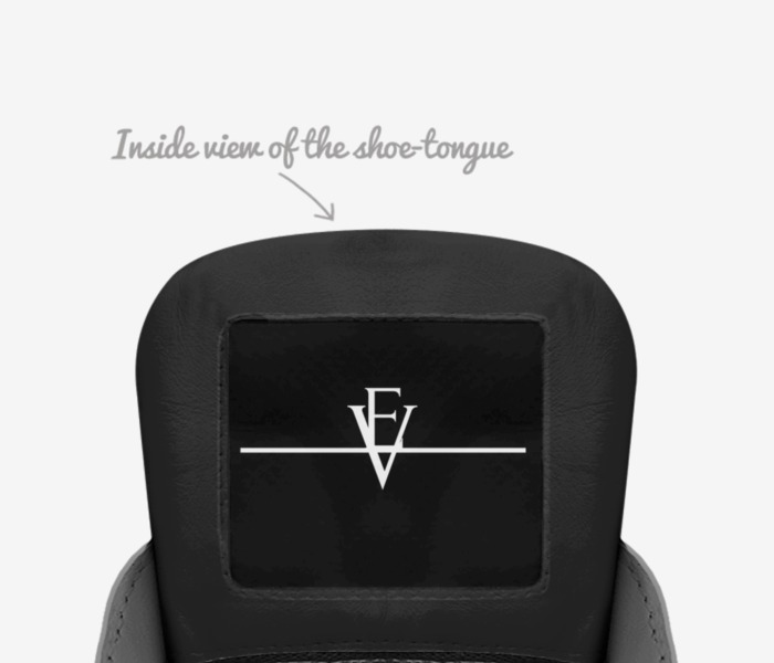 Epic Vibe custom made in Italy shoes by Timothy T Talleyjr | Tongue view