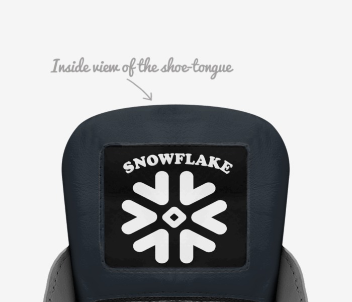 Snowflake custom made in Italy shoes by Arthur Undi Phiri | Tongue view