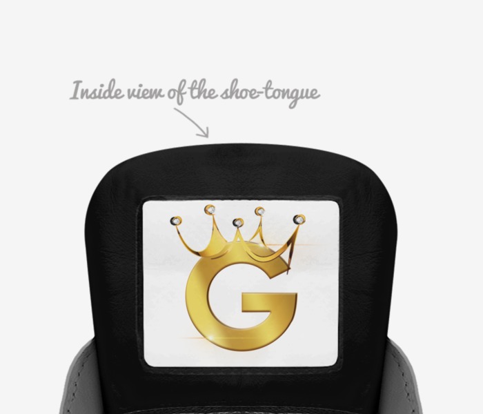 G-SQUAD custom made in Italy shoes by Evelyn Osorio | Tongue view