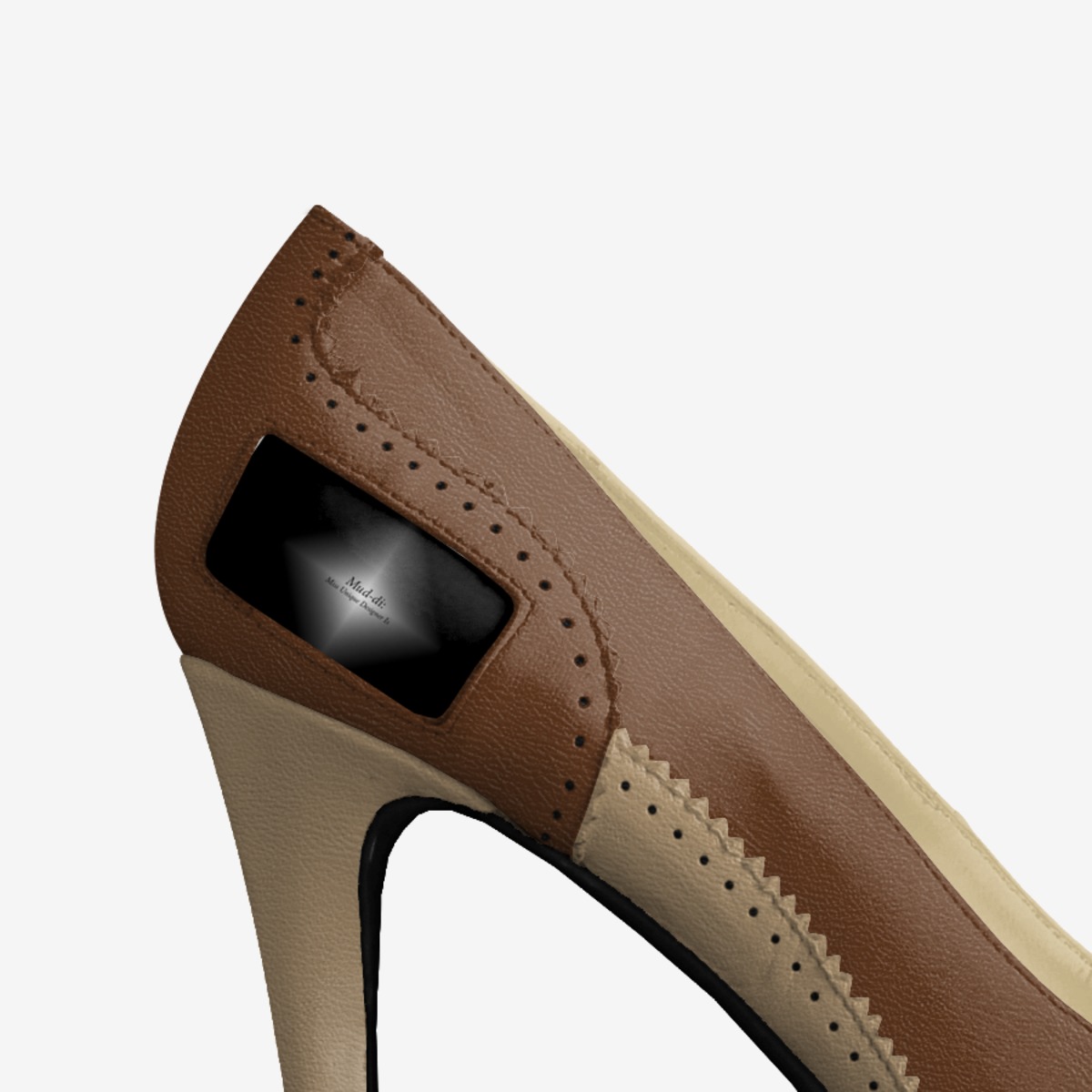 Kanninen Heel I custom made in Italy shoes by Mud-di: Miss Unique Designer Is | Detail view