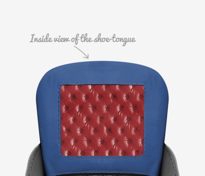 Damasked custom made in Italy shoes by Dwayne Northern | Tongue view