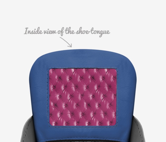 Passion Fruit custom made in Italy shoes by Edward Gleason | Tongue view