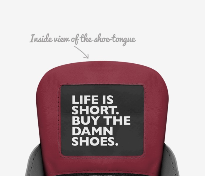 shoe custom made in Italy shoes by Sydney Johnson | Tongue view