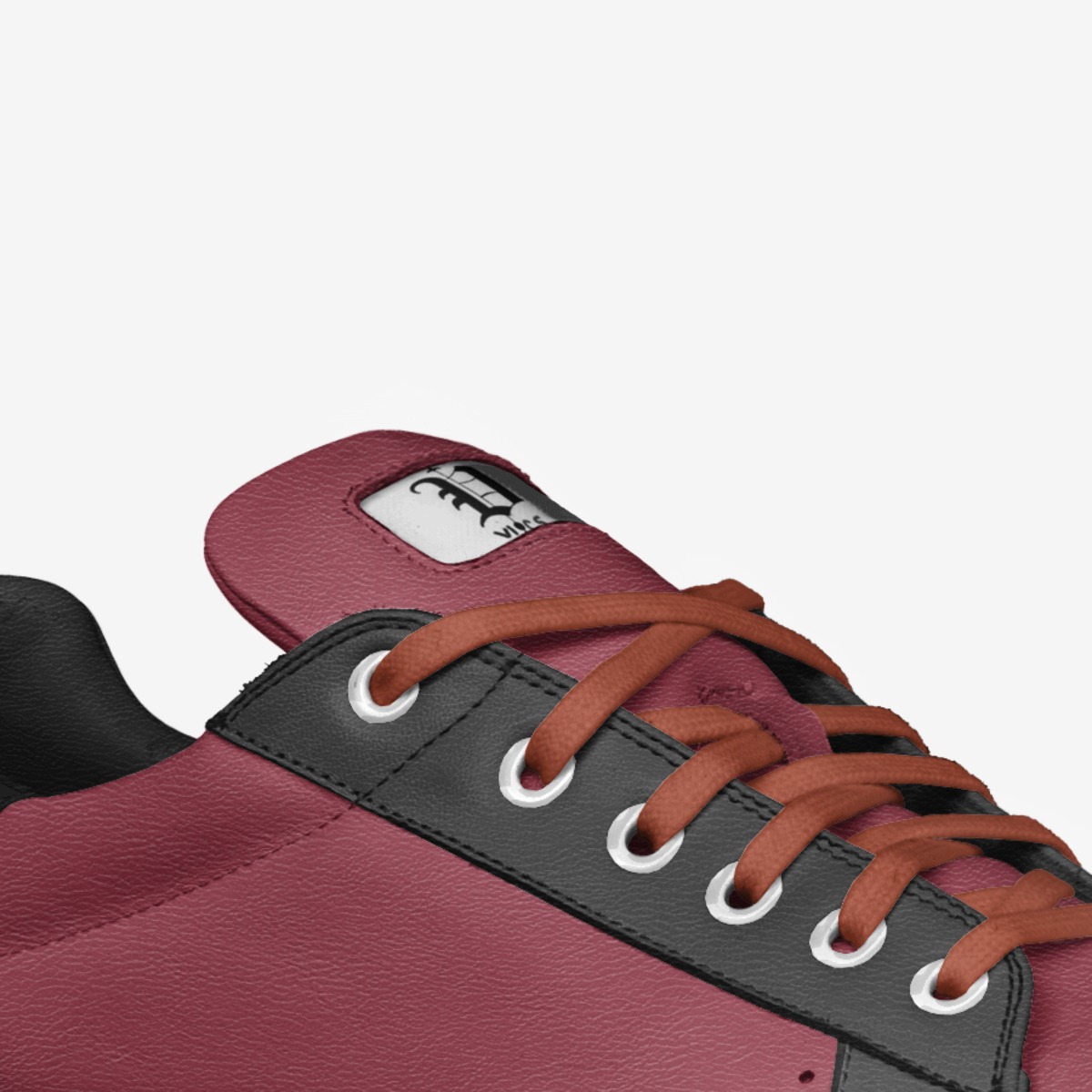 Vics maroon 2 custom made in Italy shoes by Brayden Murphy | Detail view
